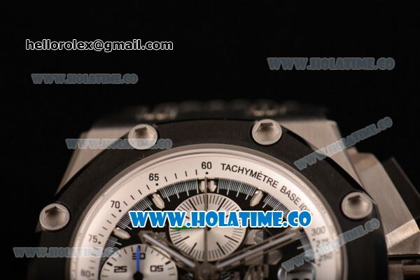 Audemars Piguet Rubens Barrichello Swiss Valjoux 7750 Automatic Steel Case with Skeleton Dial and White Stick Markers - 1:1 Original (JF) - Click Image to Close